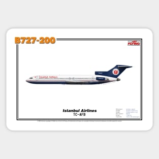 Boeing B727-200 - Istanbul Airlines (Art Print) Sticker